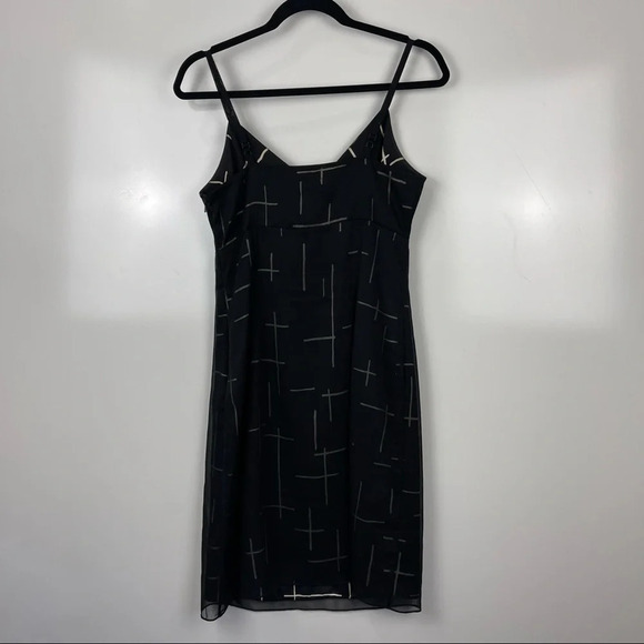 Vintage 90's Preview Collection Sleeveless Sheer Overlay Knee Length Dress 6P - Picture 2 of 10
